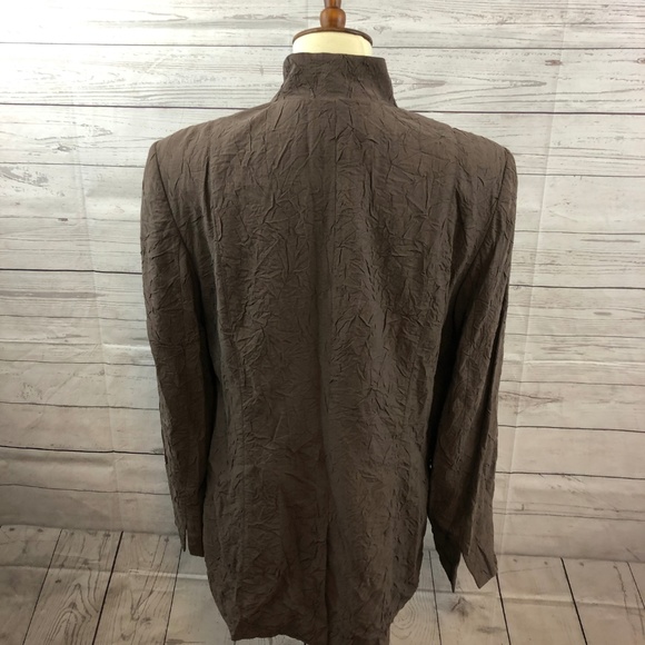 DB LIFE Brown Silk Blend Blouse Size M - Picture 5 of 8
